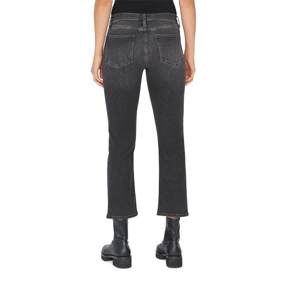 FRAME Le High Straight Leg Jeans Black Oak Ankle Straight Leg Denim Women's 28 - Picture 4 of 12